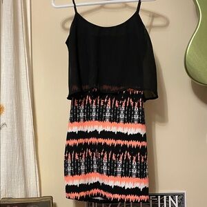 *FREE* Eclipse pink and black mini dress